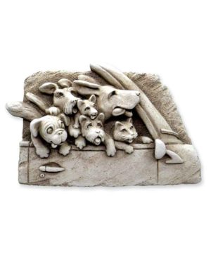 Cast Stone Plaque Featuring Cats  Road Trip